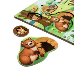 Пазл деревянный музыкальный «Кто где живёт?»