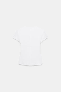 PLEATED ZIP T-SHIRT - Zara фото 27