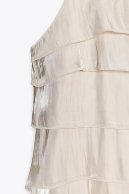 SHIMMER-EFFECT RUFFLED TOP - Zara фото 6