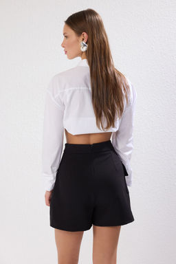 TRENDYOLMILLA Siyah Aksesuarl? Dokuma Sort Etek TWOAW24SR00061  фото 6