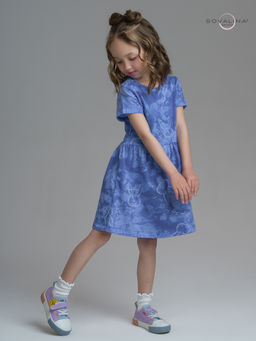 Платье Лето зайцы варенка синий - Sovalina фото 2