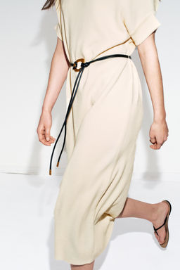 VESTIDO PUNTO CINTUR?N / Crudo - Zara фото 5