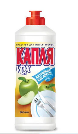 КАПЛЯ VOX ср-во д/мытья посуды 500мл Яблоко