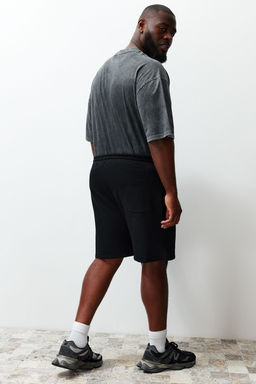 Buyuk Beden Siyah Regular/Normal Kesim Rahat %100 Pamuklu Basic Sort TMNSS24AP00001