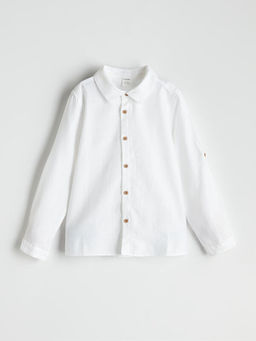 Basic Uzun Kollu Erkek ?ocuk G?mlek