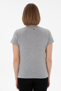 Kad_n Gri Melanj Basic Ti__rt Sepette S_rpriz _ndirim - U.s. polo assn фото 5