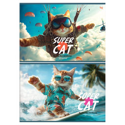 Альбом для рисования BG А4 20л. на скрепке "Супер-кот" (АР4ск20 08599) обложка офсет