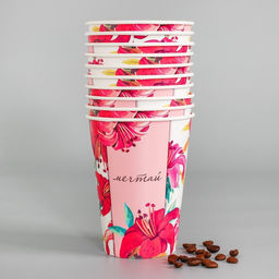 Цена за 10 шт. Стакан бумажный для кофе Мечтай, 400 мл - Страна карнавалия фото 2