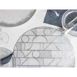 Набор салфеток сервировочных на стол Доляна Бурлеск, 4 шт, d=38 см, цвет серебряный  фото 3