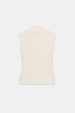 TOP SOFT CUELLO ALTO / Blanco roto - Zara фото 7