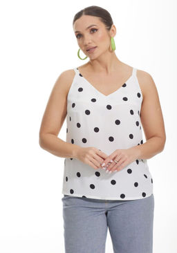 Топ ELady 4215 белый в горох  фото 2