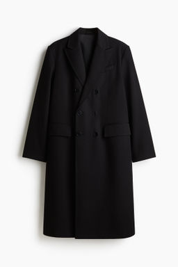 Abrigo cruzado de sarga Relaxed Fit