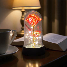 Светильник "Волшебный цветок" в коробке (красный)