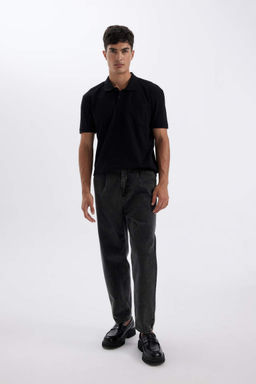 Новая футболка-поло из пике стандартного кроя с короткими рукавами - Defacto фото 2