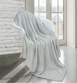 Покрывало-плед Ника-Лунный свет фланель-стриж 200*220 см.