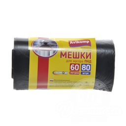 PROFESSIONAL мешки д/мусора 60л*80шт в Рулоне (черные) 9мкм