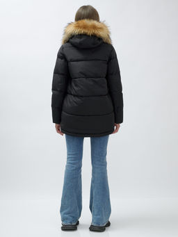 Куртка Бренд Visdeer ПРЕМИУМ КЛАССА зимняя с мехом ЕНОТА, черного цвета - Mtforce фото 5