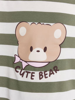 Комплект домашний для девочек в полоску с принтом cute bear - Mark formelle фото 8