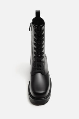LACE-UP BOOTS WITH CHUNKY SOLE - Zara фото 7