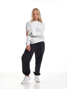 Свитшот для девочки 22-7633 св.серый