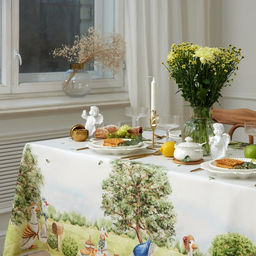 Скатерть «Этель» Family picnic, 150×220 см ±3 см, с ВГМО, 100% хлопок, саржа 190 г/м²