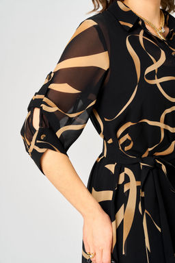 Платье EVA GRANT 7046 принт ленты