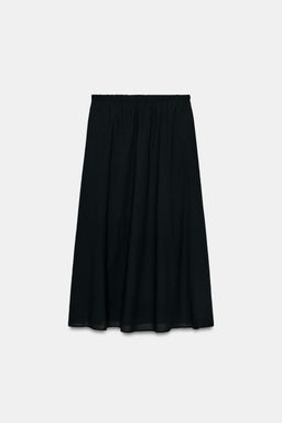 FALDA LARGA ZW COLLECTION / Negro - Zara фото 7