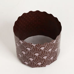 Цена за 2400 шт. Форма для выпечки кулича бумажная Деко-про «Арт-Нуво», одноразовая, 6×4.5 см, коричневая