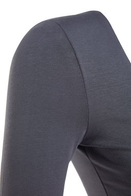 Antrasit Pamuklu Kare Yaka Regular Fit Orme Bluz TWOAW24BZ00016