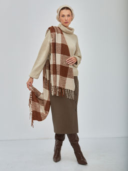 В составе шерсть! Палантин двусторонний - Tantino фото 8