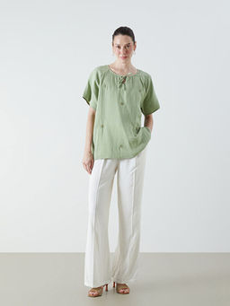 Ba?lamal? Yaka Nak??l? M?slin Bluz