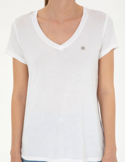 Beyaz Comfort Fit Basic Ti__rt - Pierre cardin фото 13