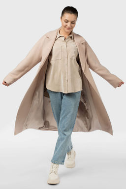 01-11275 Пальто женское демисезонное (пояс)