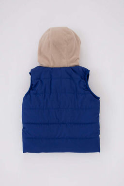 Жилет с капюшоном на флисовой подкладке для маленьких мальчиков - Defacto фото 5