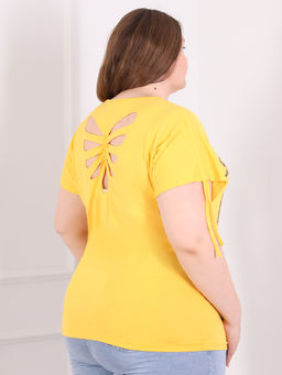 Футболка желтая с надписью - Almond фото 5