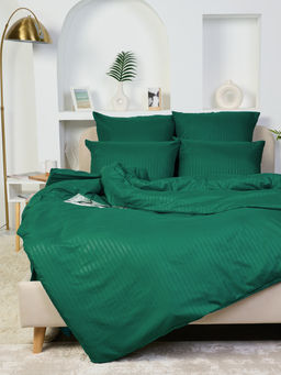 Постельное белье микрофибра страйп - Зеленый Евро (нав.70х70)