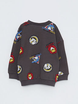 Bisiklet Yaka Uzun Kollu Bask?l? Erkek Bebek Sweatshirt - Waikiki фото 2