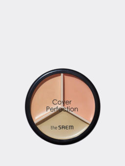 The Saem Cover Perfection Triple Pot Consealer #01 Correct Beige 4.5g*3 - Палетка кремовых корректоров в бежевых оттенках