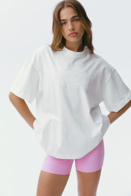Camiseta de deporte estampada Oversized Fit - H&m фото 3