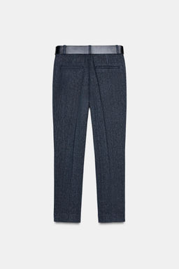 HERRINGBONE TROUSERS WITH BELT - Zara фото 6