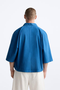 BOXY FIT PAMUKLU KETEN GOMLEK - Zara фото 6