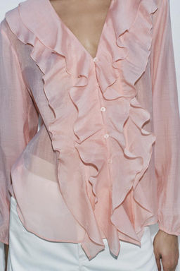 ZW COLLECTION RUFFLED SHIRT - Zara фото 17