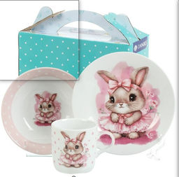 Набор посуды Маленькая балерина C1009 три предмета керамика (484976)