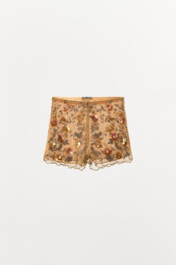 BEAD AND SEQUIN SHORTS - LIMITED EDITION