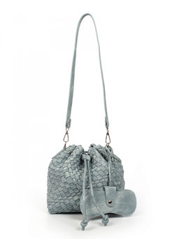 LACCOMA сумка СУ038-винтаж синий эко кожа хлопок