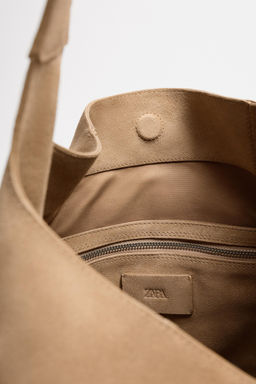 LACQUERED LEATHER SHOPPER BAG - Zara фото 6