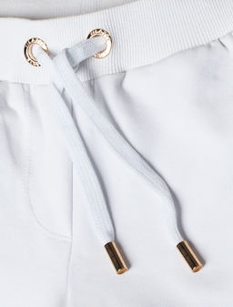 VILATTE / Брюки из премиального футера с золотистой фурнитурой для девочки  фото 2