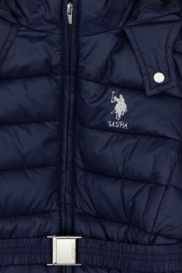 Темно-синее пальто для девочки - U.s. polo assn фото 4