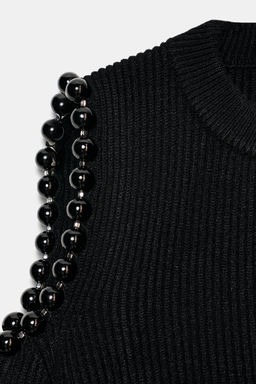 CUT-OUT BALL DETAIL KNIT JUMPER - Zara фото 9
