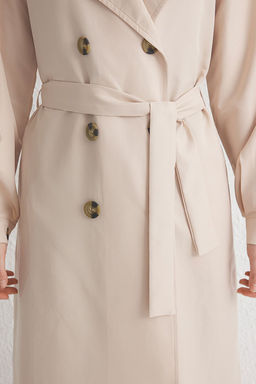 Trendyolmilla Bej Kusakl? Su Itici Uzun Trenckot TWOAW24TR00003  фото 23